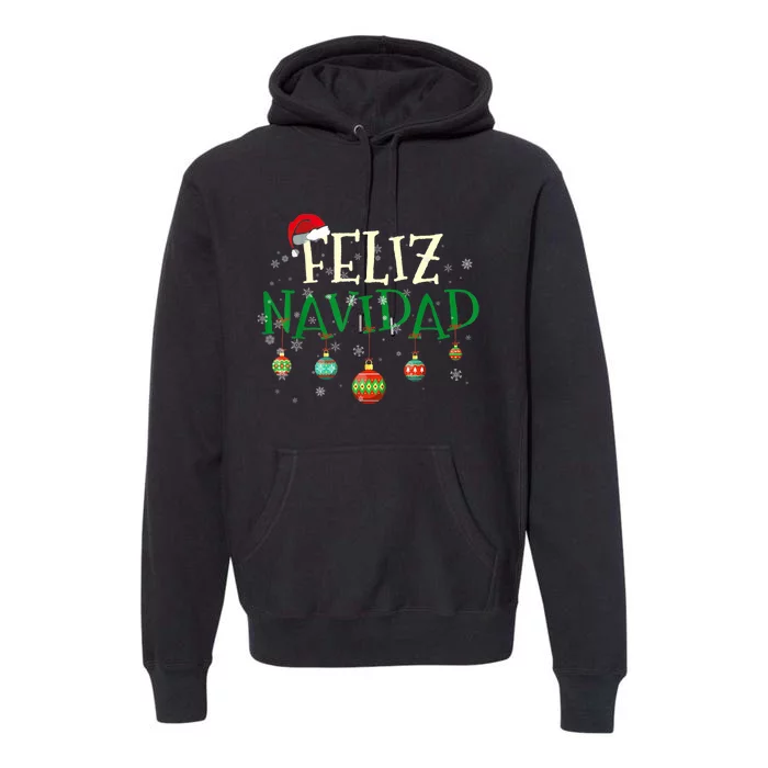 Christmas Feliz Navidad Santa Hat TShirt Premium Hoodie