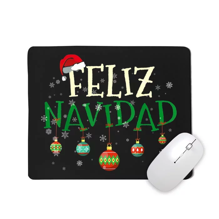 Christmas Feliz Navidad Santa Hat TShirt Mousepad