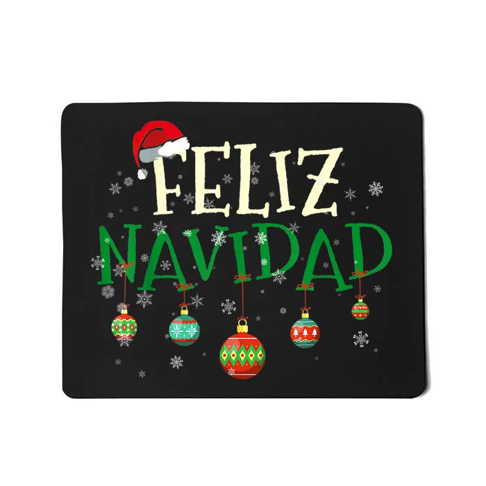 Christmas Feliz Navidad Santa Hat TShirt Mousepad