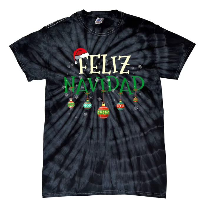 Christmas Feliz Navidad Santa Hat TShirt Tie-Dye T-Shirt