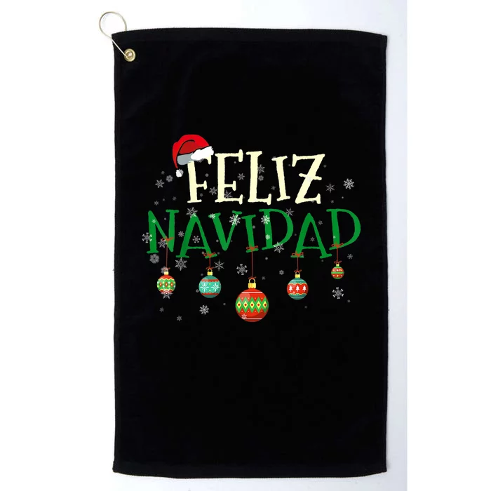 Christmas Feliz Navidad Santa Hat TShirt Platinum Collection Golf Towel