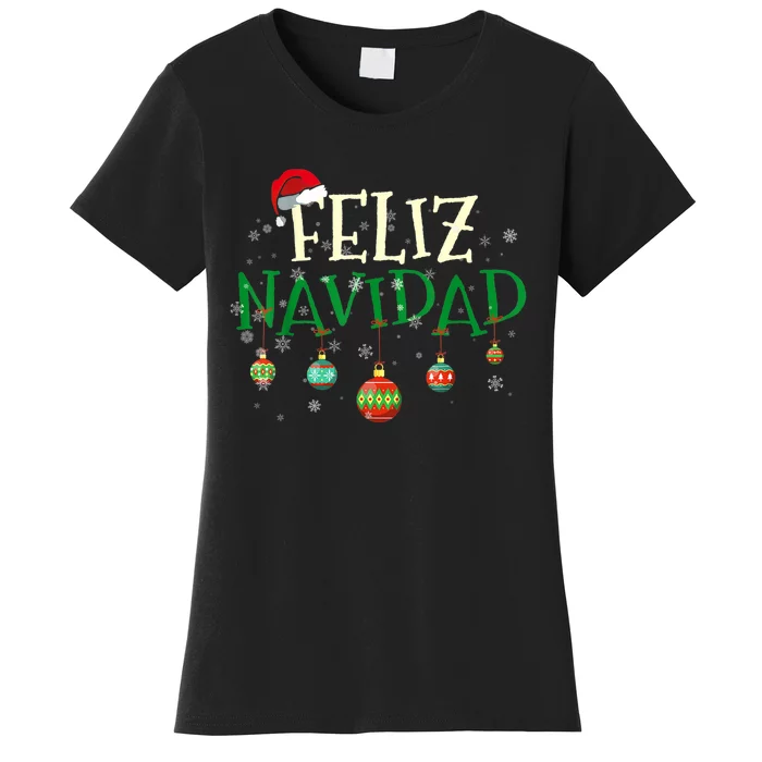 Christmas Feliz Navidad Santa Hat TShirt Women's T-Shirt