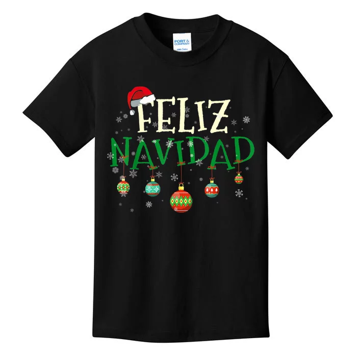 Christmas Feliz Navidad Santa Hat TShirt Kids T-Shirt