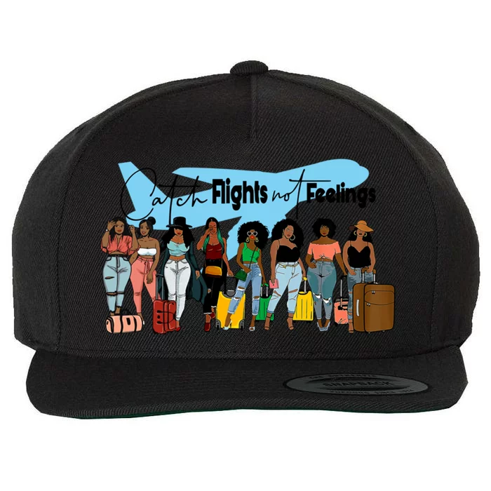 Catch Flights No Feeling Vacay Mode Family Matching Vacation Gift Wool Snapback Cap