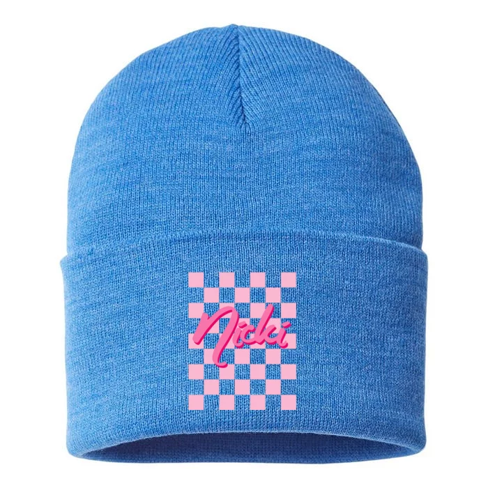 Cute First Name Nicki Sustainable Knit Beanie