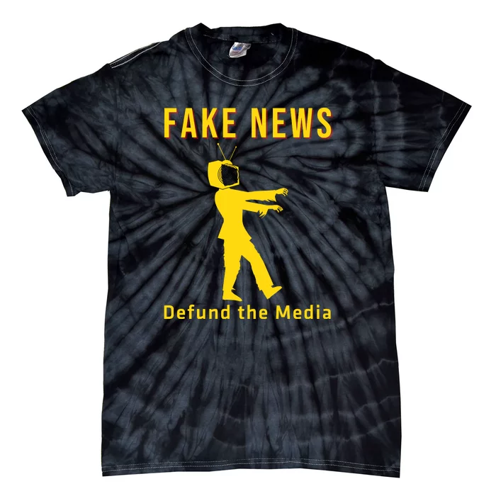 Conservative Fake News Defund The Media Tie-Dye T-Shirt