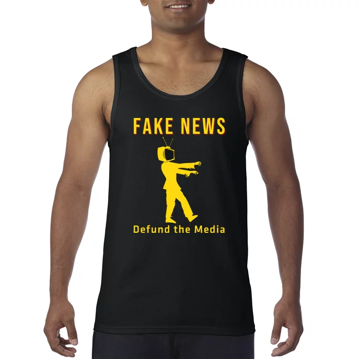 Conservative Fake News Defund The Media Tank Top