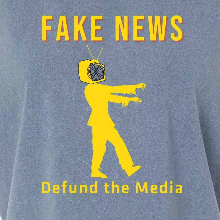 Conservative Fake News Defund The Media Garment-Dyed Women's Muscle Tee