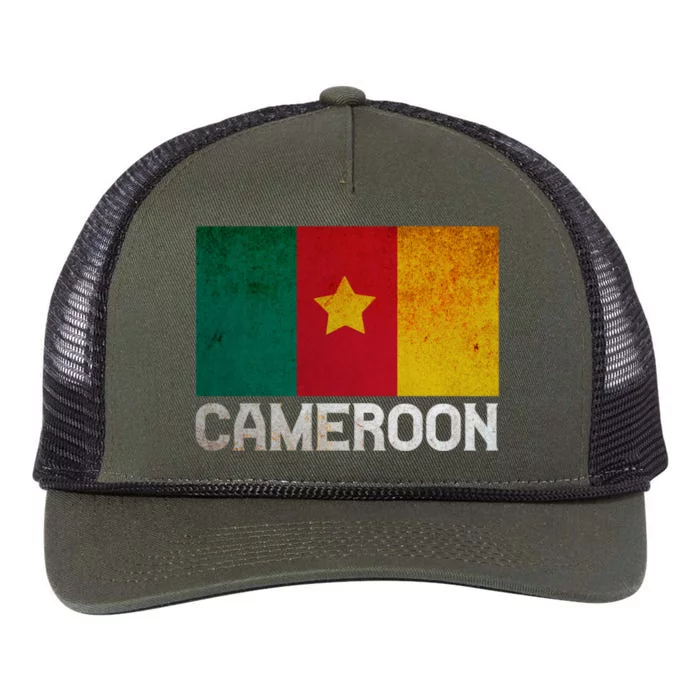 Cameroon Flag National Pride Roots Country Matching Family Great Gift Retro Rope Trucker Hat Cap