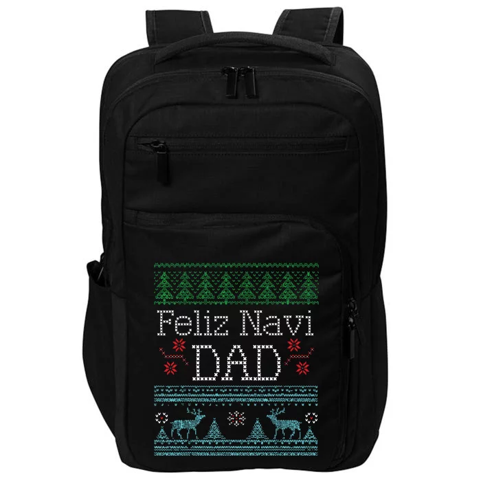 Christmas Feliz Navi Dad Xmas Pun Impact Tech Backpack