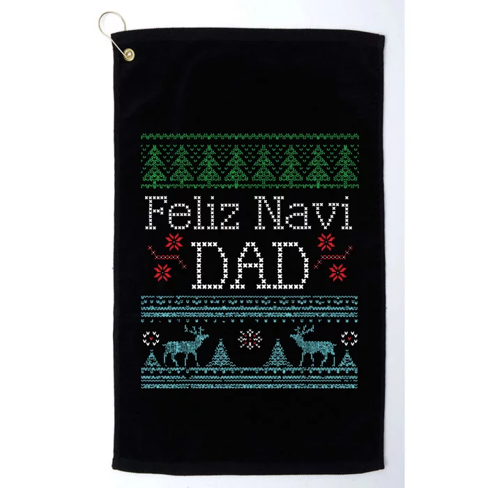 Christmas Feliz Navi Dad Xmas Pun Platinum Collection Golf Towel