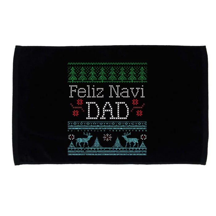 Christmas Feliz Navi Dad Xmas Pun Microfiber Hand Towel