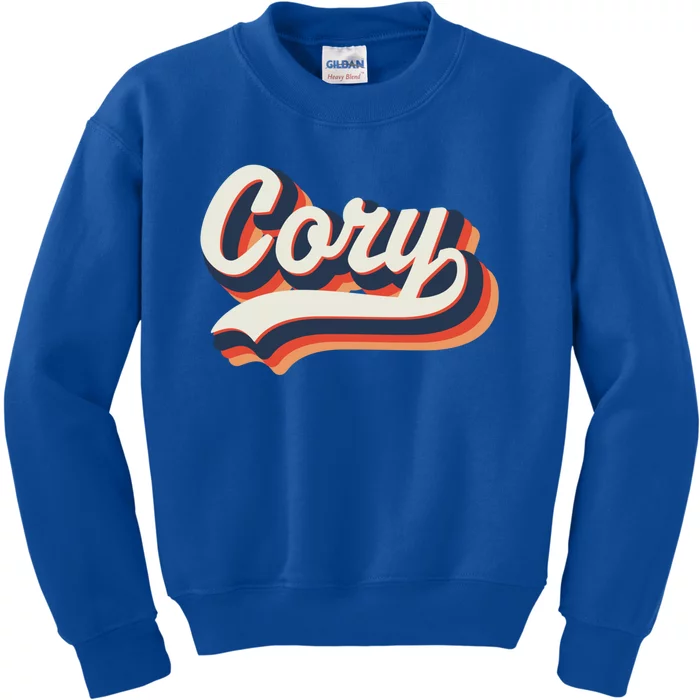 Cory First Name 70s Retro Groovy Custom Personalized Name Gift Kids Sweatshirt