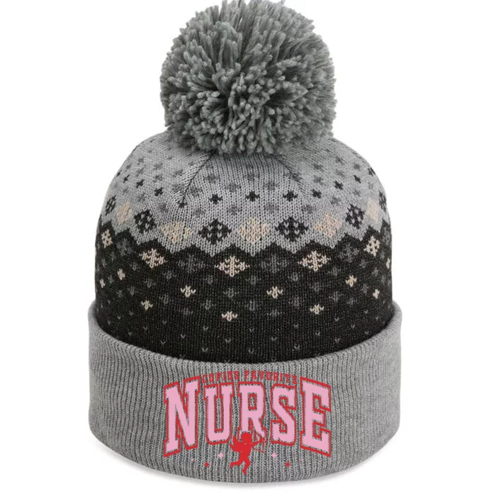 CupidS Favorite Nurse Valentine Nurse The Baniff Cuffed Pom Beanie