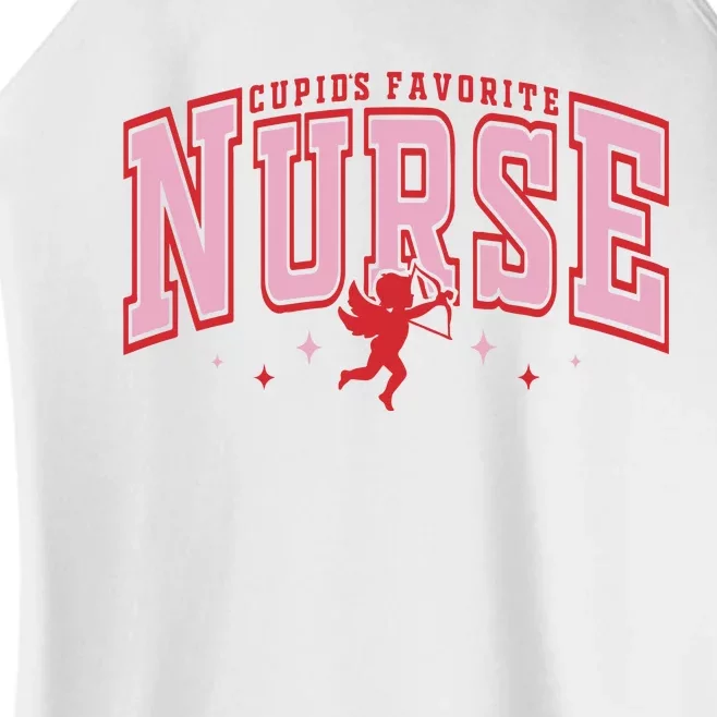 CupidS Favorite Nurse Valentine Nurse Women’s Perfect Tri Rocker Tank