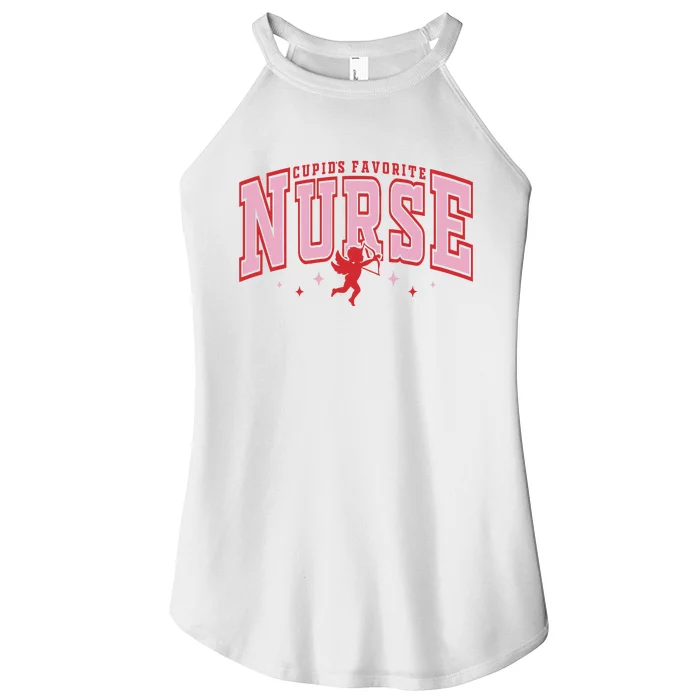 CupidS Favorite Nurse Valentine Nurse Women’s Perfect Tri Rocker Tank