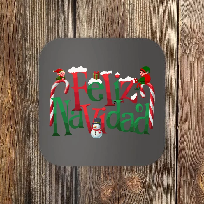 Cool Feliz Navidad Christmas Elf Coaster