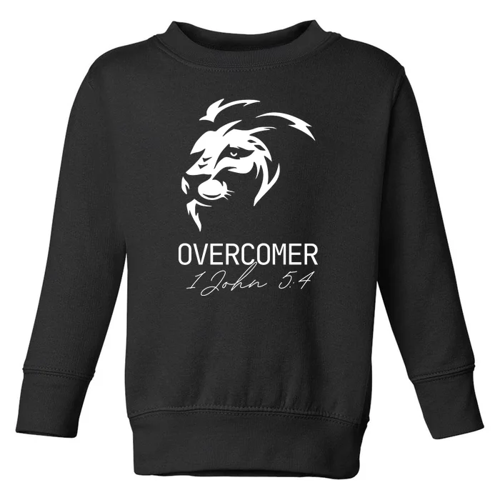 Christian Faith Overcomer Lion Of Judah Gift Toddler Sweatshirt