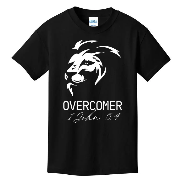 Christian Faith Overcomer Lion Of Judah Gift Kids T-Shirt