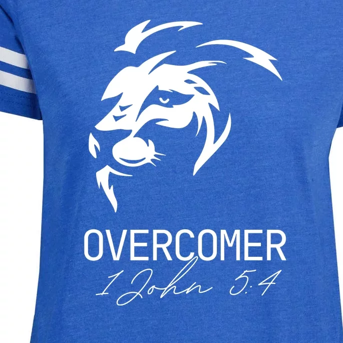 Christian Faith Overcomer Lion Of Judah Gift Enza Ladies Jersey Football T-Shirt