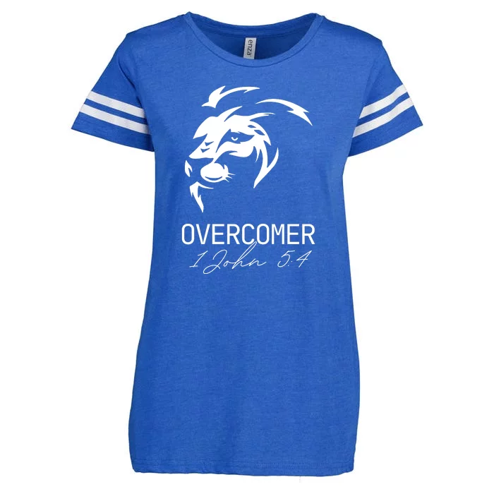 Christian Faith Overcomer Lion Of Judah Gift Enza Ladies Jersey Football T-Shirt