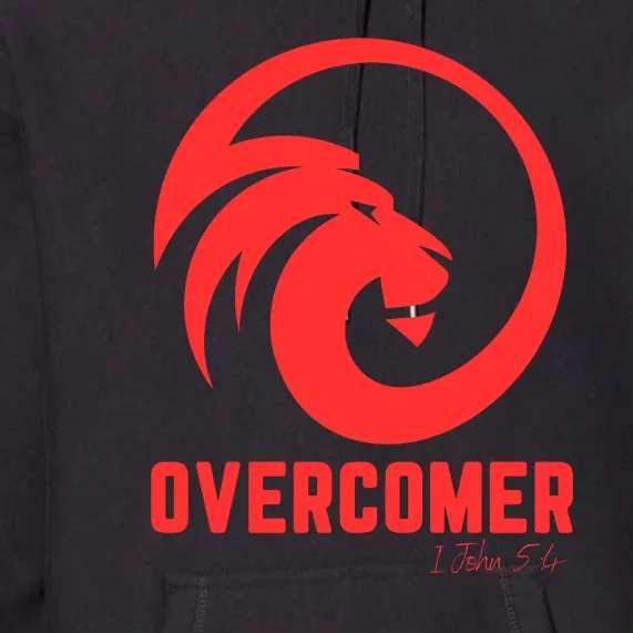 Christian Faith Overcomer Motivational Lion Of Judah Premium Hoodie