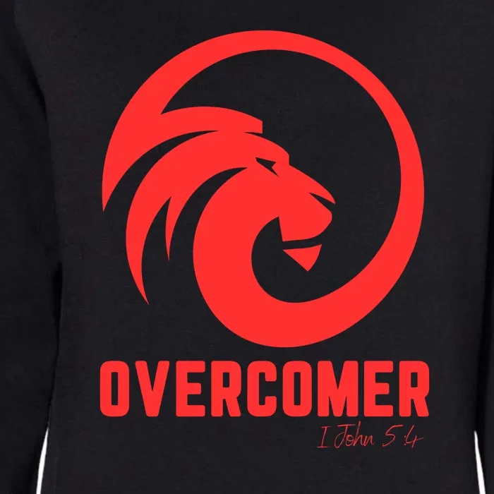 Christian Faith Overcomer Motivational Lion Of Judah Womens California Wash Sweatshirt