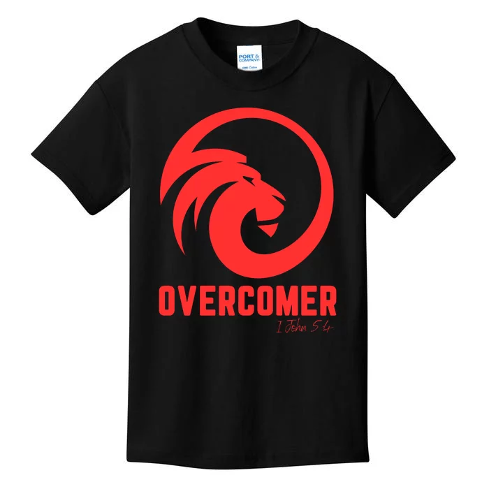 Christian Faith Overcomer Motivational Lion Of Judah Kids T-Shirt