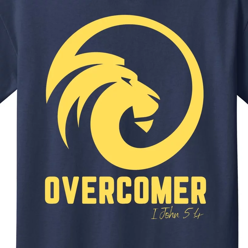 Christian Faith Overcomer Motivational Lion Of Judah Kids T-Shirt