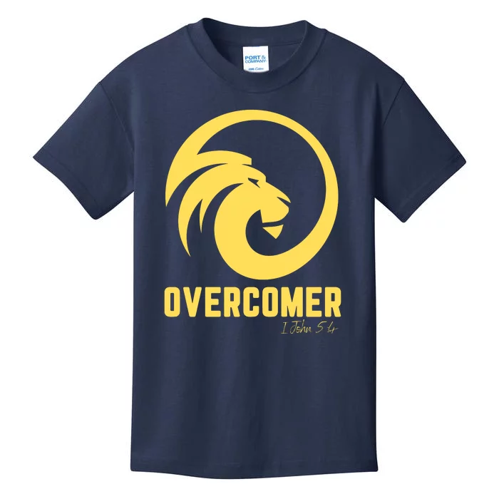 Christian Faith Overcomer Motivational Lion Of Judah Kids T-Shirt