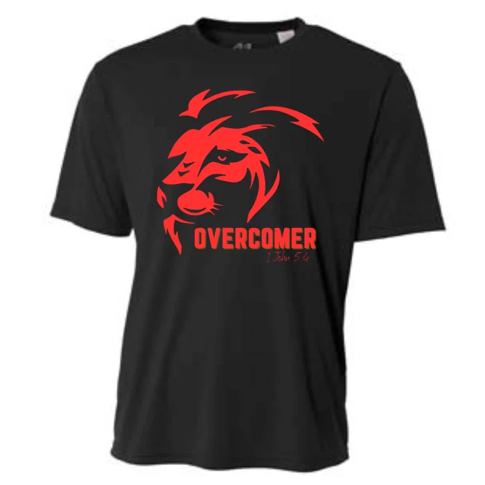 Christian Faith Overcomer Motivational Lion Of Judah Cooling Performance Crew T-Shirt