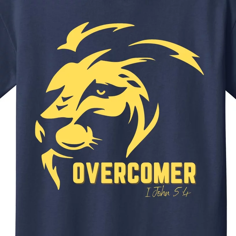 Christian Faith Overcomer Motivational Lion Of Judah Kids T-Shirt