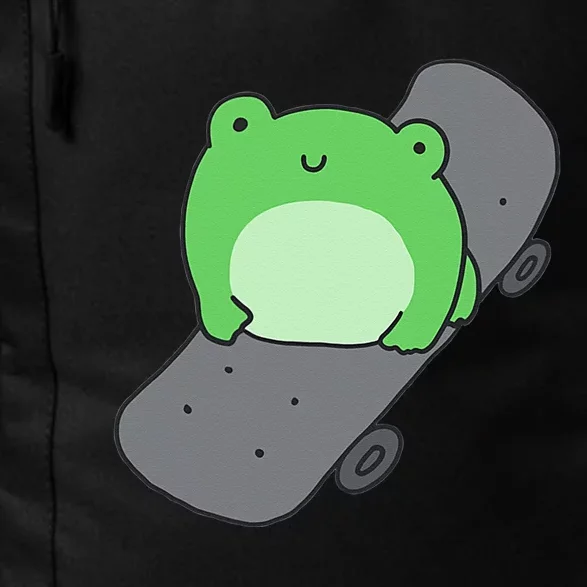 Cute Frog On Skateboard Kawaii Aesthetic Frog Daily Commute Backpack