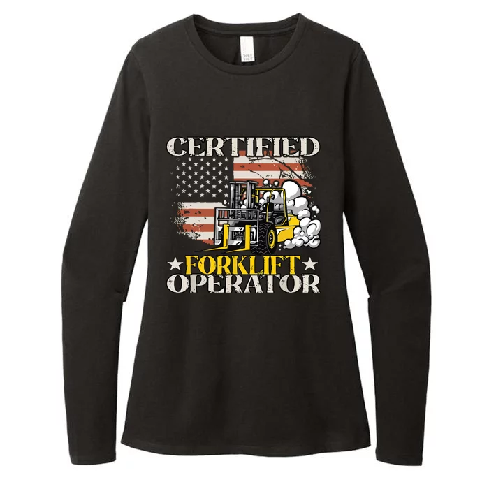 Certified Forklift Operator Forklift Driver Gift Womens CVC Long Sleeve Shirt