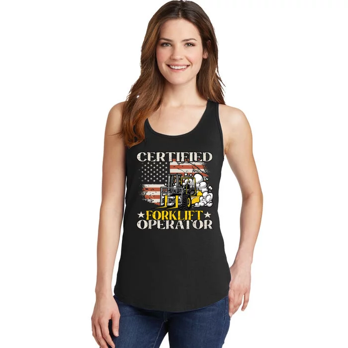 Certified Forklift Operator Forklift Driver Gift Ladies Essential Tank