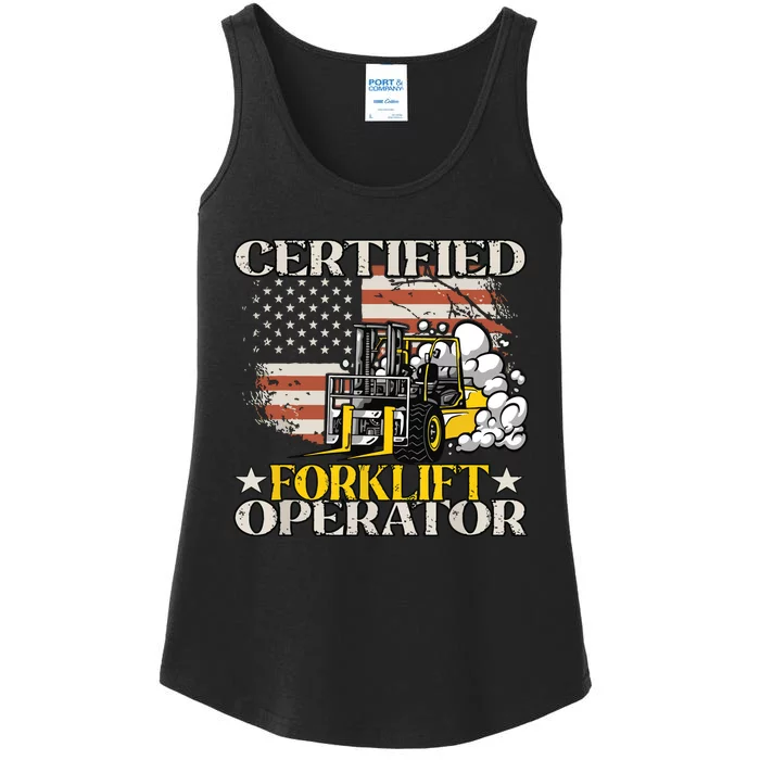 Certified Forklift Operator Forklift Driver Gift Ladies Essential Tank