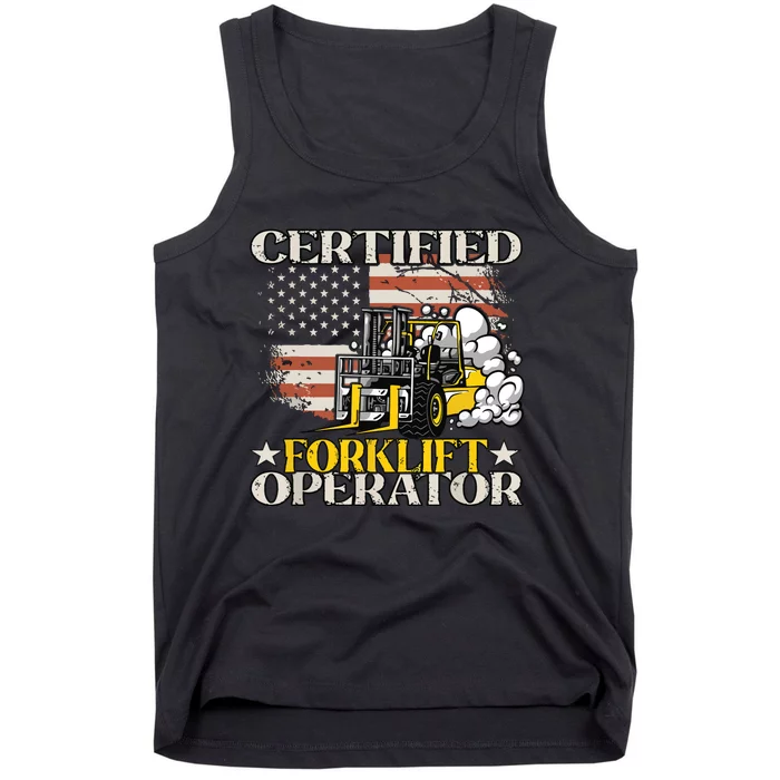 Certified Forklift Operator Forklift Driver Gift Tank Top