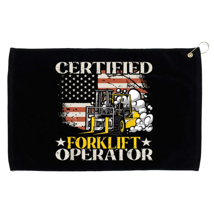 Certified Forklift Operator Forklift Driver Gift Grommeted Golf Towel