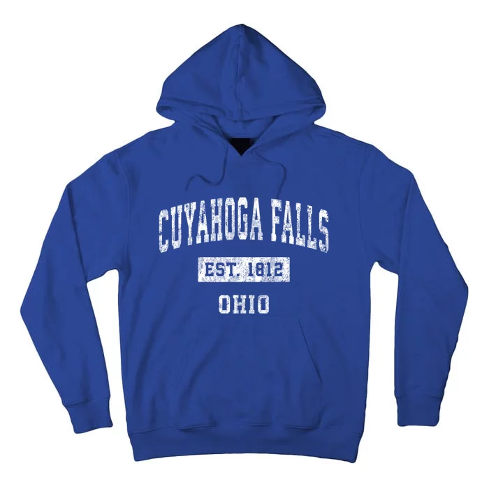 Cuyahoga Falls Ohio Oh Vintage Established Sports Design Tall Hoodie