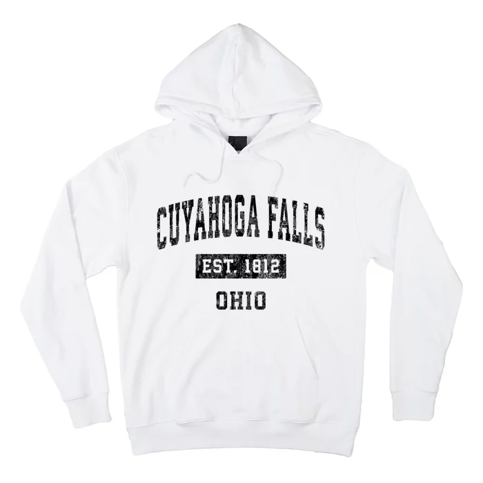 Cuyahoga Falls Ohio Oh Vintage Established Sports Design Hoodie