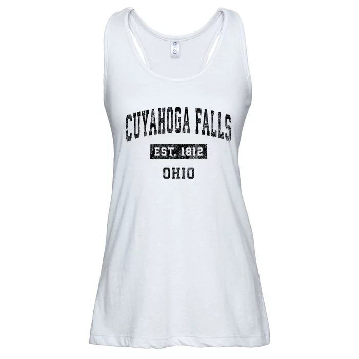 Cuyahoga Falls Ohio Oh Vintage Established Sports Design Ladies Essential Flowy Tank