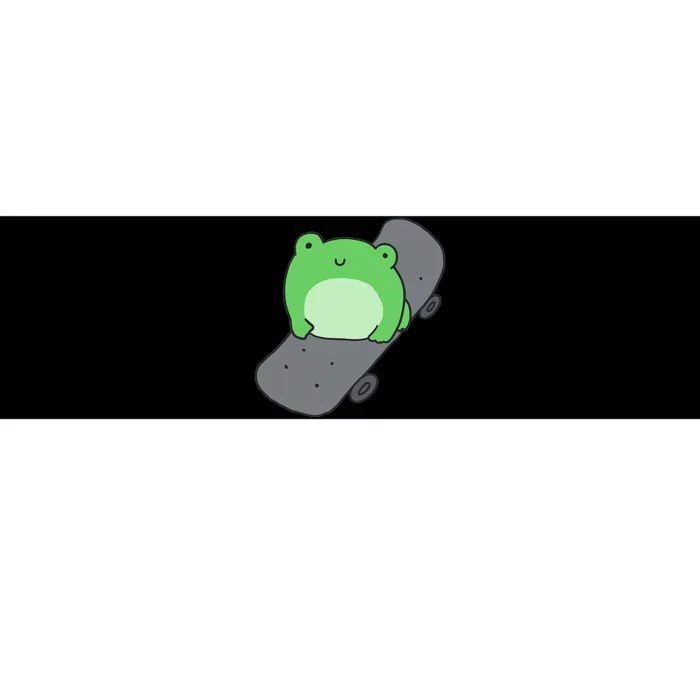 Cute Frog On Skateboard Kawaii Aesthetic Frog Bumper Sticker