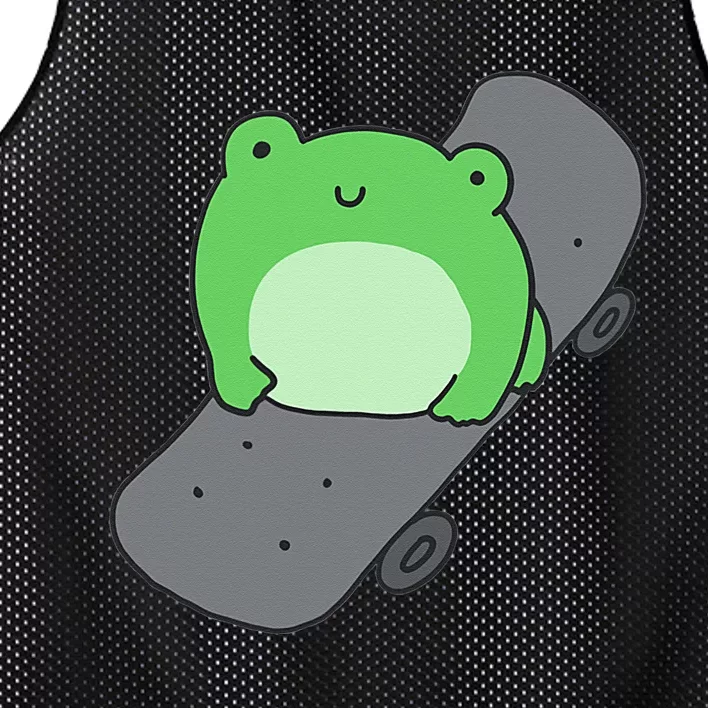 Cute Frog On Skateboard Kawaii Aesthetic Frog Mesh Reversible Basketball Jersey Tank