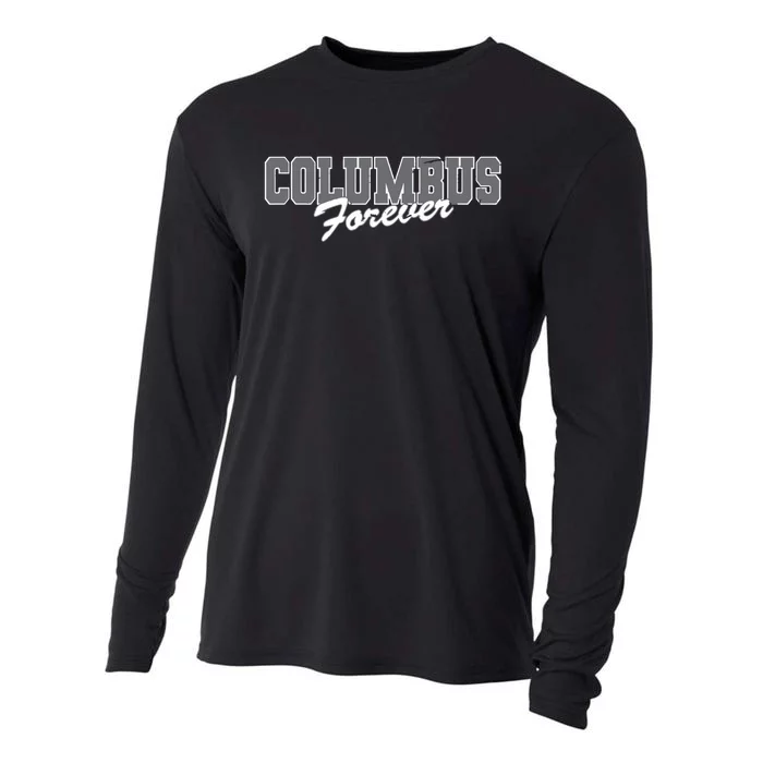 Columbus Forever Ohio Patriotic Oh Patriotism Resident Cooling Performance Long Sleeve Crew