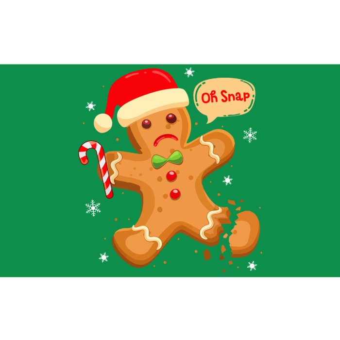 Christmas Funny Oh Snap Gingerbread Man Cookie Xmas Pjs Gift Bumper Sticker