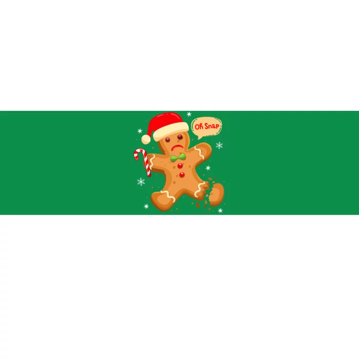 Christmas Funny Oh Snap Gingerbread Man Cookie Xmas Pjs Gift Bumper Sticker