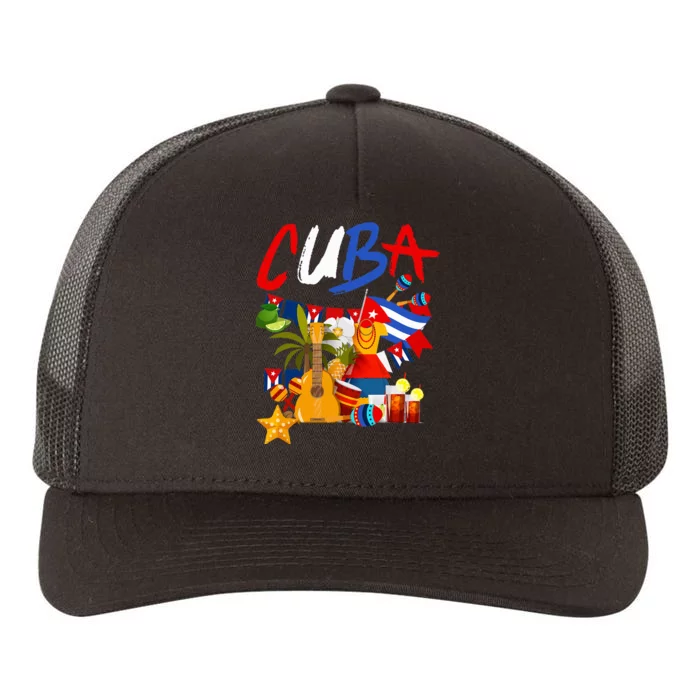 Cuban Flag Outfit Ideas Hispanic Cuba Flag Yupoong Adult 5-Panel Trucker Hat