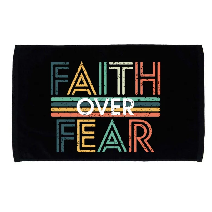 Christian Faith Over Fear Motivational Microfiber Hand Towel