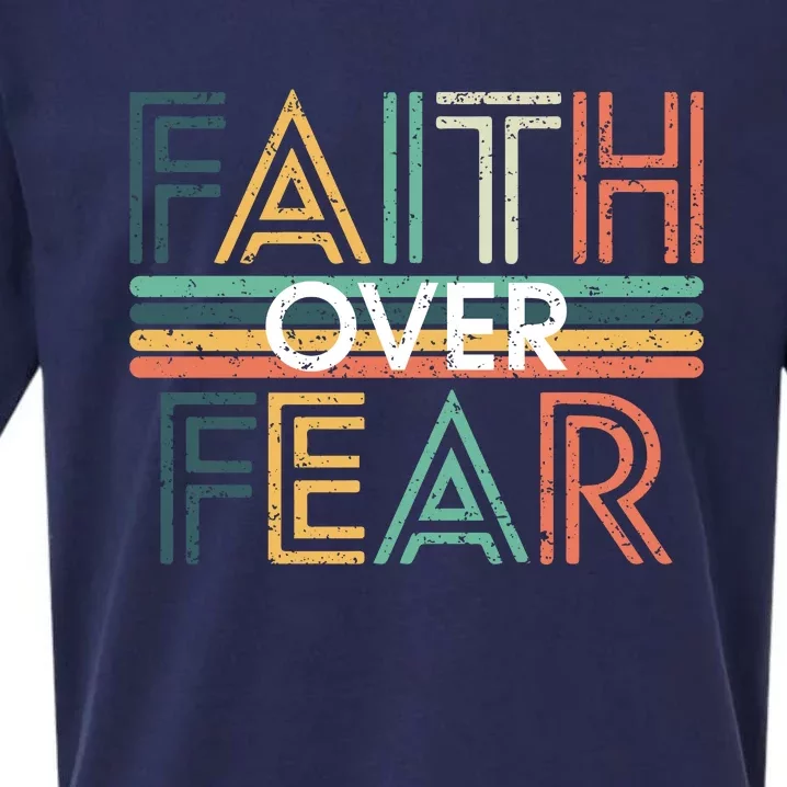 Christian Faith Over Fear Motivational Sueded Cloud Jersey T-Shirt