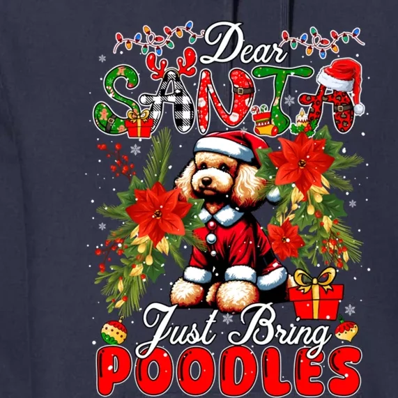 Christmas Flowers Owner Cute Gift Just Bring Poodles Premium Hoodie